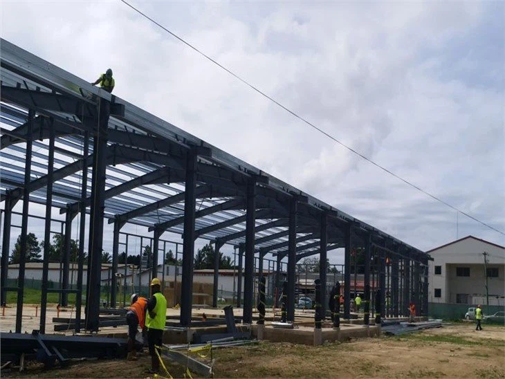 Steel frame warehouse